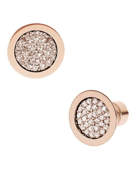 michael kors stud earrings rose gold